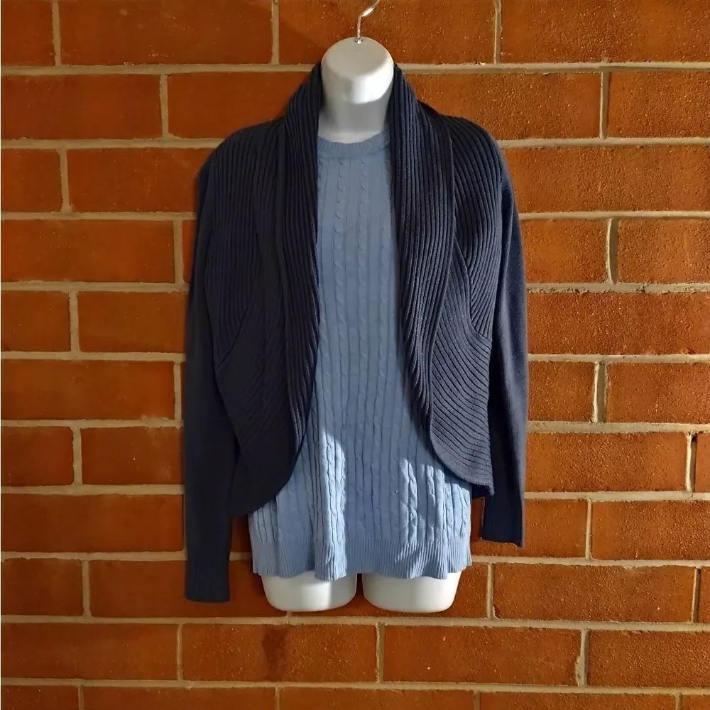 H&M Rib Knit Chunky Open Cardigan
